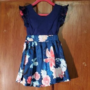NEW NAVY BLUE FLORAL DRESS